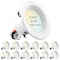 Luxrite 4" LED Recessed Can Lights 5 CCT Selectable 2700K-5000K 14W (75W Equivalent) 950LM Dimmable 12-Pack LR23793-12PK - alternate 1
